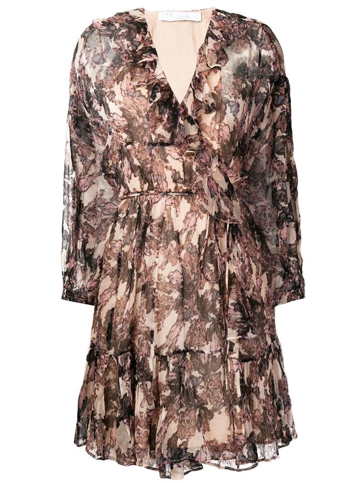 Iro Floral Ruffle Dress - Neutrals