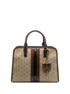 Tory Burch Gemini Link Jacquard Satchel - Brown