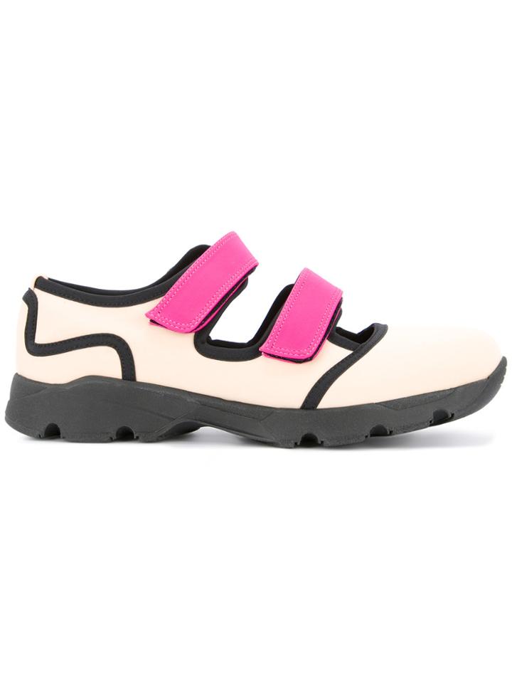Marni Neoprene Colour Block Sneakers - Pink & Purple