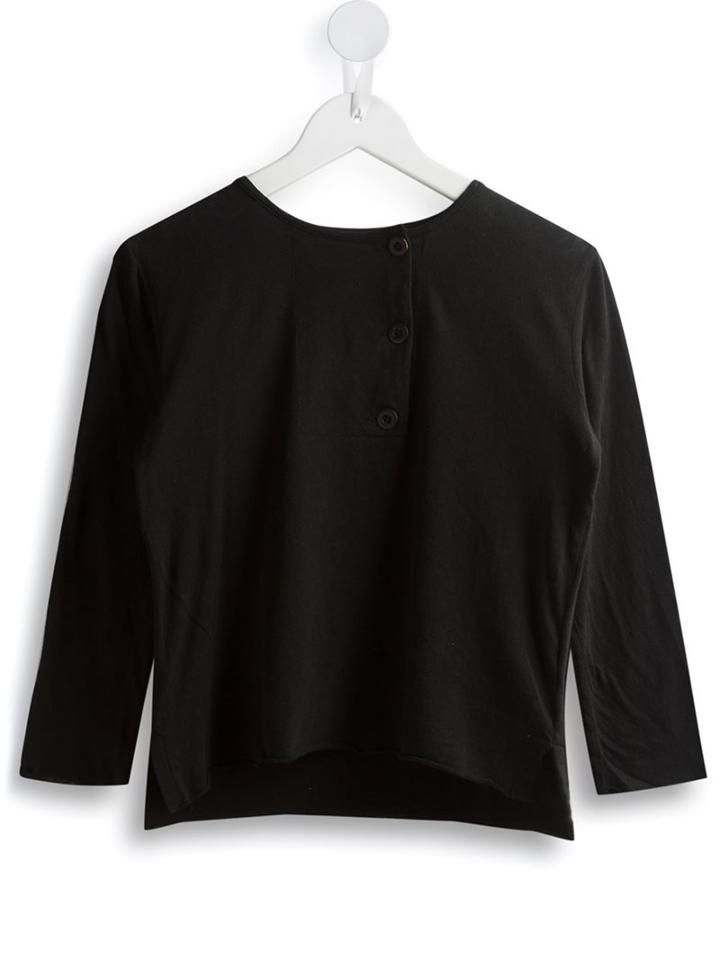 Lost And Found Kids - Button Front Top - Kids - Cotton - 6 Yrs, Black