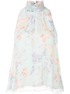 Alice+olivia Annmarie Smocked Neck Top - Green