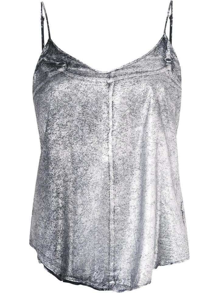 Rta Spaghetti Straps Blouse - Metallic