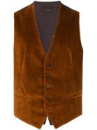 Tagliatore Corduroy Waistcoat - Brown