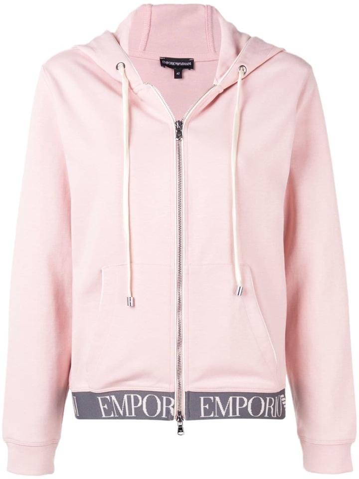 Emporio Armani Logo Hoodie - Pink