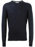 Brunello Cucinelli Classic Sweater, Men's, Size: 52, Blue, Silk/cashmere