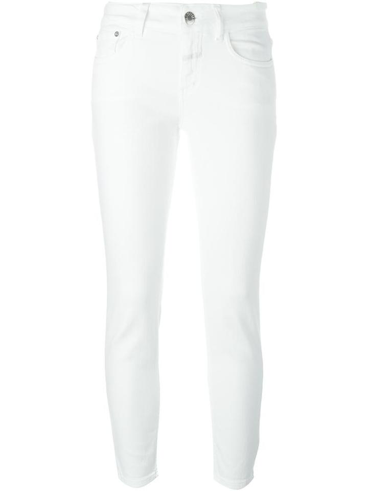 Closed Skinny Cropped Jeans, Women's, Size: 27, White, Cotton/polyester/spandex/elastane