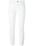 Closed Skinny Cropped Jeans, Women's, Size: 27, White, Cotton/polyester/spandex/elastane