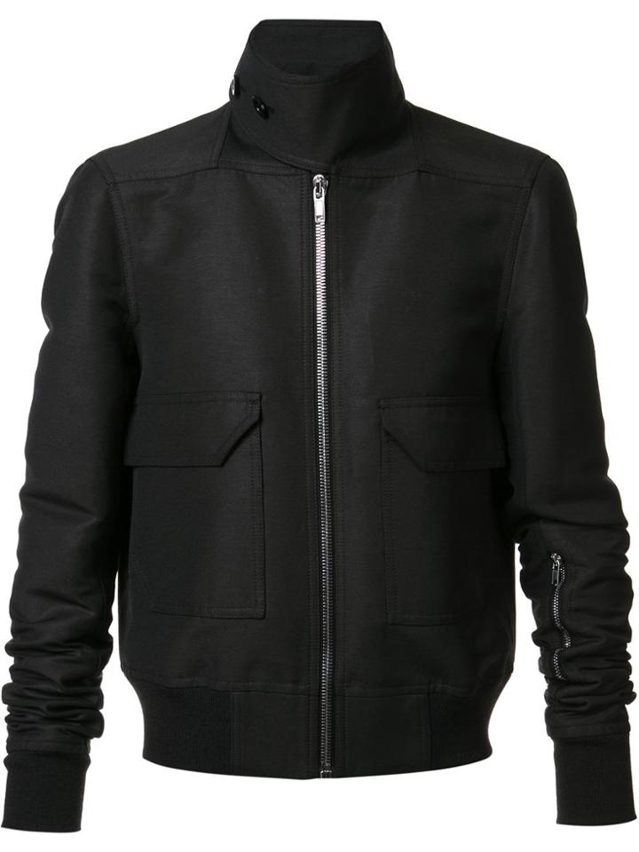 Rick Owens Glitter Bomber Jacket - Black