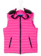 Ai Riders On The Storm Kids - Teen Mask Padded Gilet - Kids - Nylon/feather Down - 16 Yrs, Pink/purple
