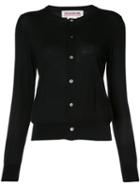 Comme Des Garçons Girl - White Button Cardigan - Women - Cotton/acrylic/wool - L, Black, Cotton/acrylic/wool