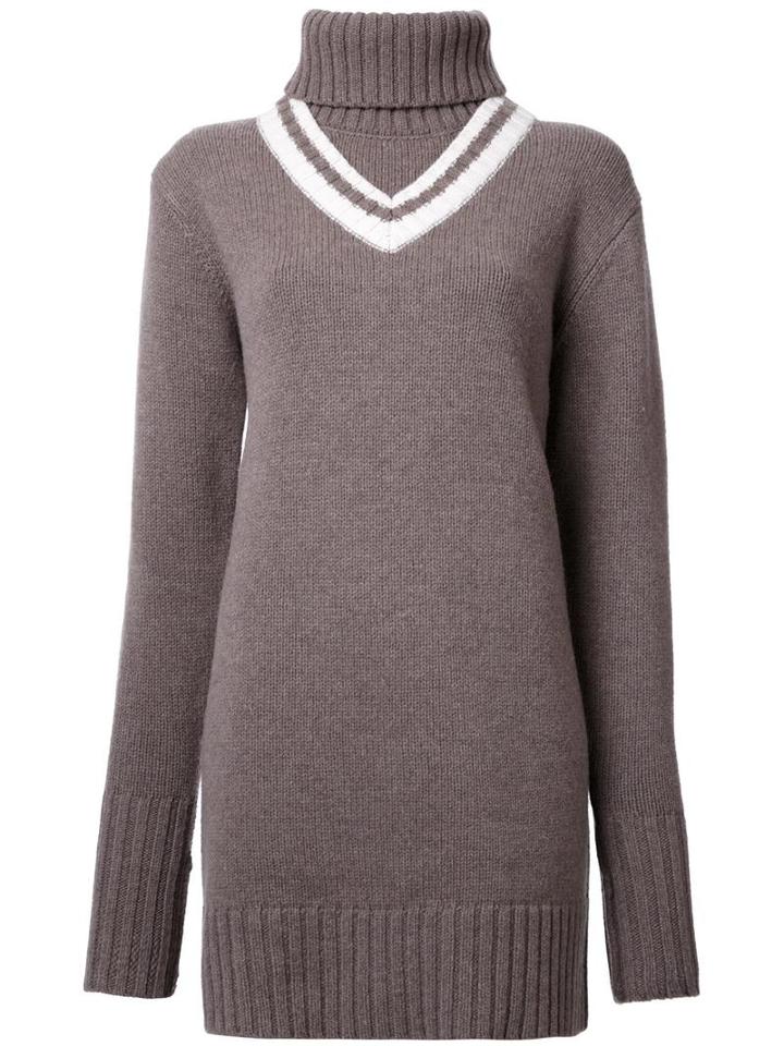 Cityshop 'tilden' Turtleneck Dress, Women's, Brown, Wool