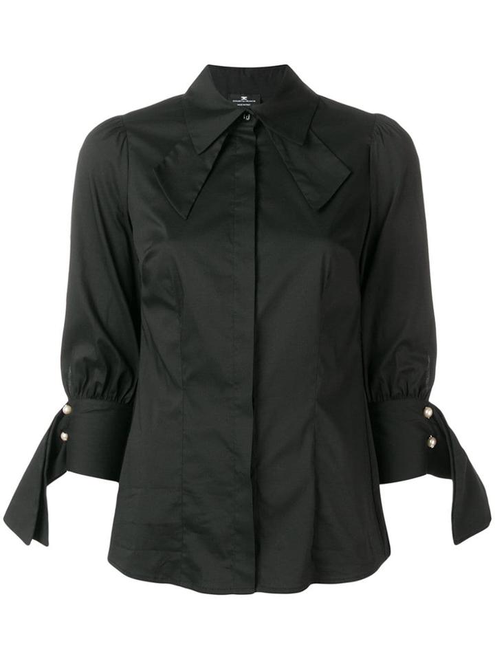 Elisabetta Franchi 3/4 Sleeve Shirt - Black