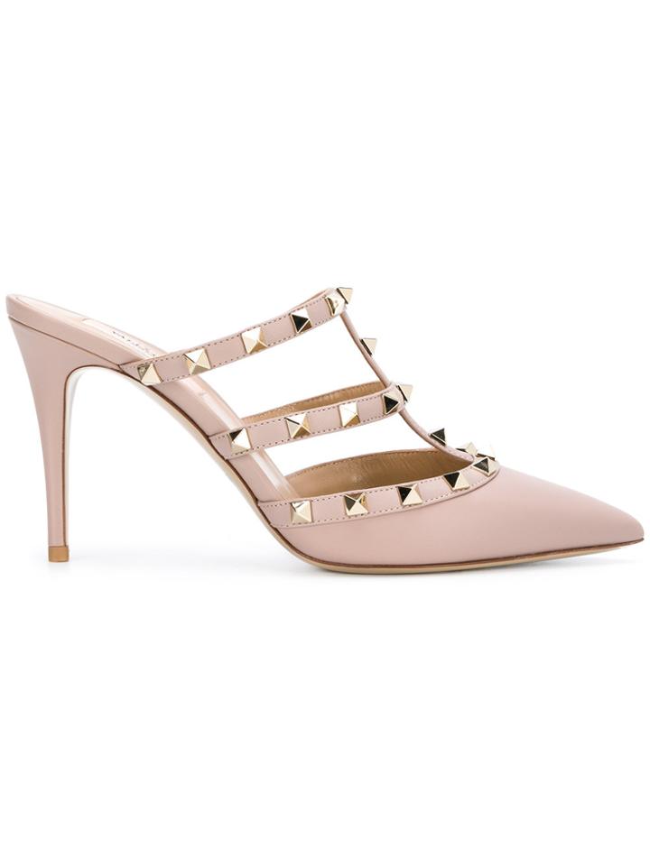 Valentino Valentino Garavani Rockstud Mules - Pink & Purple
