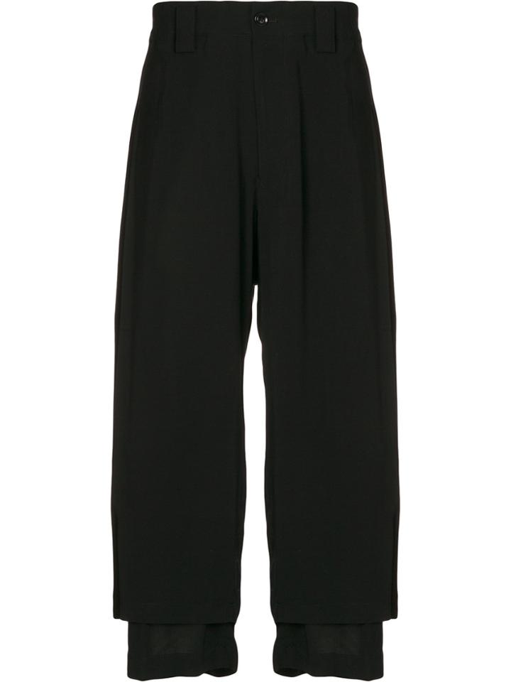 Yohji Yamamoto Double Layer Trousers - Black