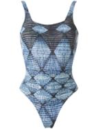 Lygia & Nanny - Printed Swimsuit - Women - Polyamide/spandex/elastane - 38, Blue, Polyamide/spandex/elastane