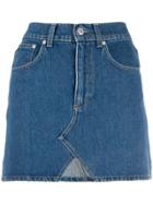 Chiara Ferragni Flirting High Rise Denim Skirt - Blue