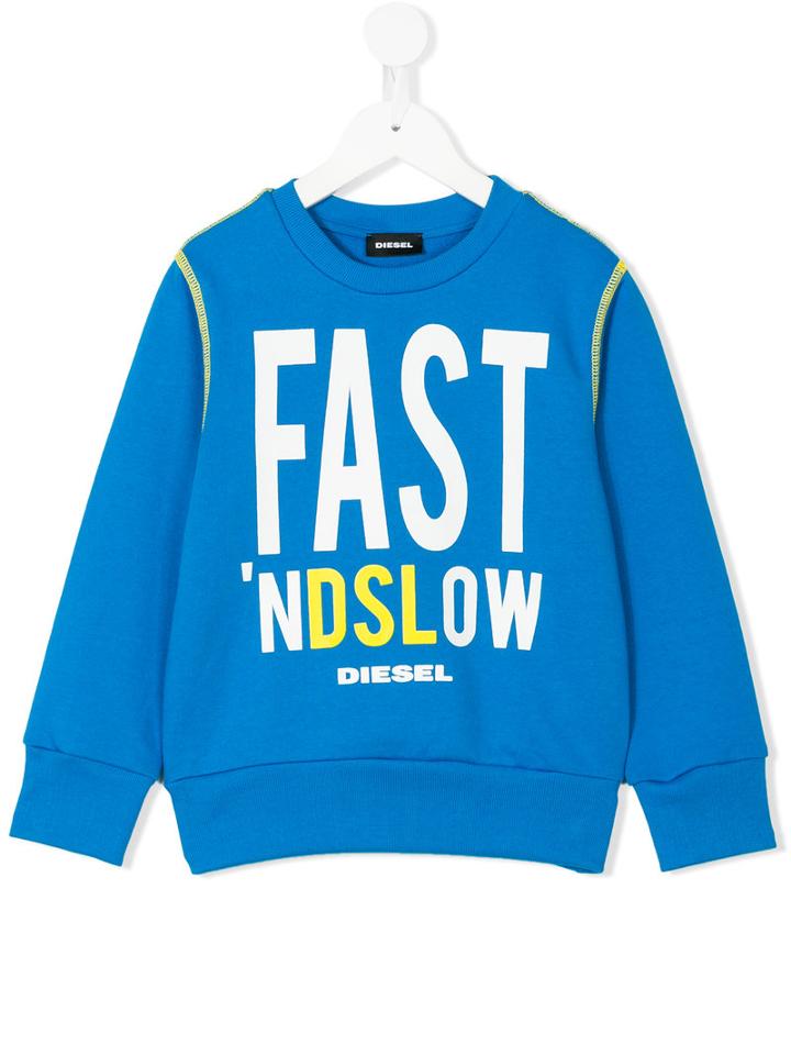 Diesel Kids - Sipok Sweatshirt - Kids - Cotton - 6 Yrs, Blue