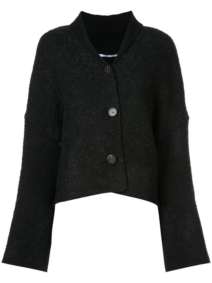 Rosetta Getty Long-sleeve Flared Cardigan - Black