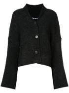 Rosetta Getty Long-sleeve Flared Cardigan - Black