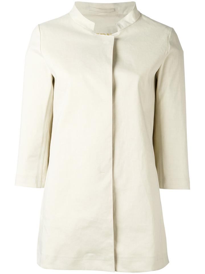 Herno Three-quarters Sleeve Jacket, Women's, Size: 42, Nude/neutrals, Cotton/polyurethane/polyester