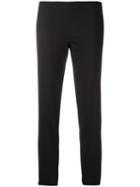 Brunello Cucinelli Slim-fit Cropped Trousers, Women's, Size: 44, Black, Cotton/spandex/elastane