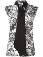 Lanvin Floral Print Top, Women's, Size: 38, Black, Silk