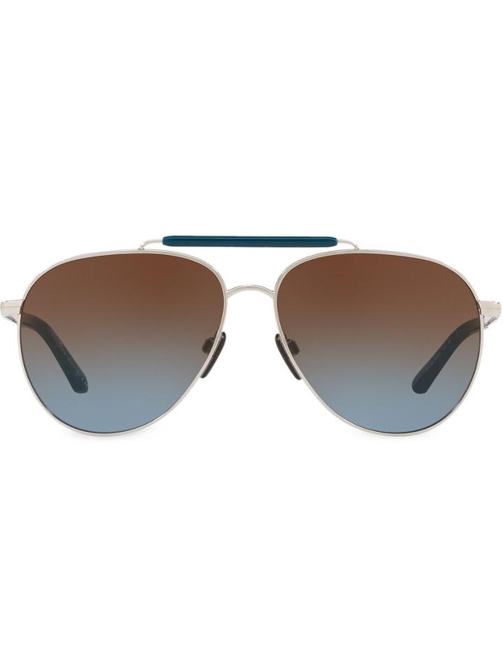 Burberry Eyewear Top Bar Pilot Sunglasses - White