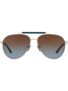 Burberry Eyewear Top Bar Pilot Sunglasses - White