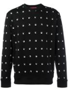 Mcq Alexander Mcqueen Swallow Intarsia Jumper, Men's, Size: Large, Black, Polyamide/spandex/elastane