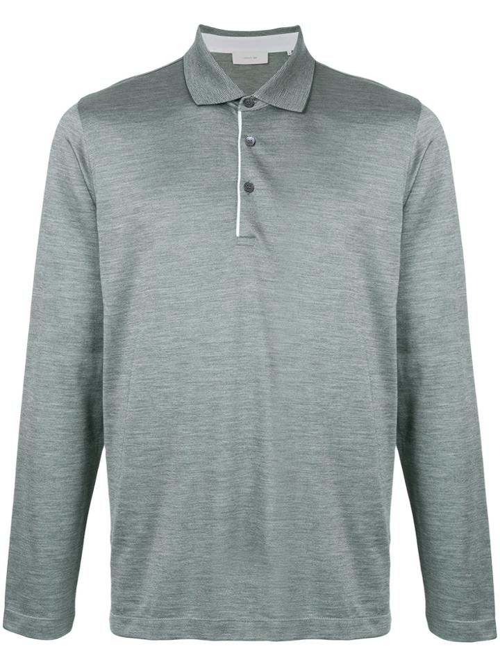 Cerruti 1881 Long-sleeved Polo Shirt - Grey