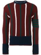 Thom Browne 4-bar Banker Stripe Pullover - Purple