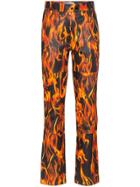 Marine Serre Flame Print Trousers - Black