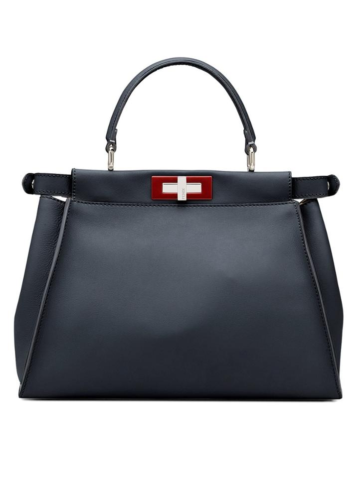 Fendi Peekaboo Média Azul - Black