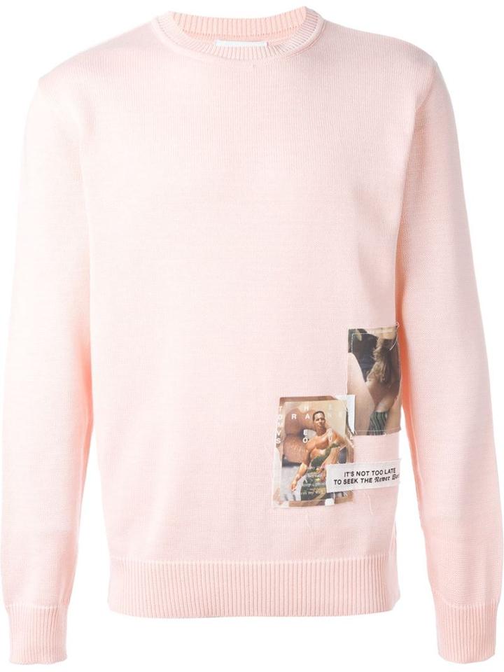 Misbhv Photo Print Jumper, Men's, Size: L, Pink/purple, Cotton/acrylic