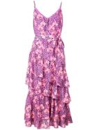 Borgo De Nor Leopard Print Tiered Dress - Pink