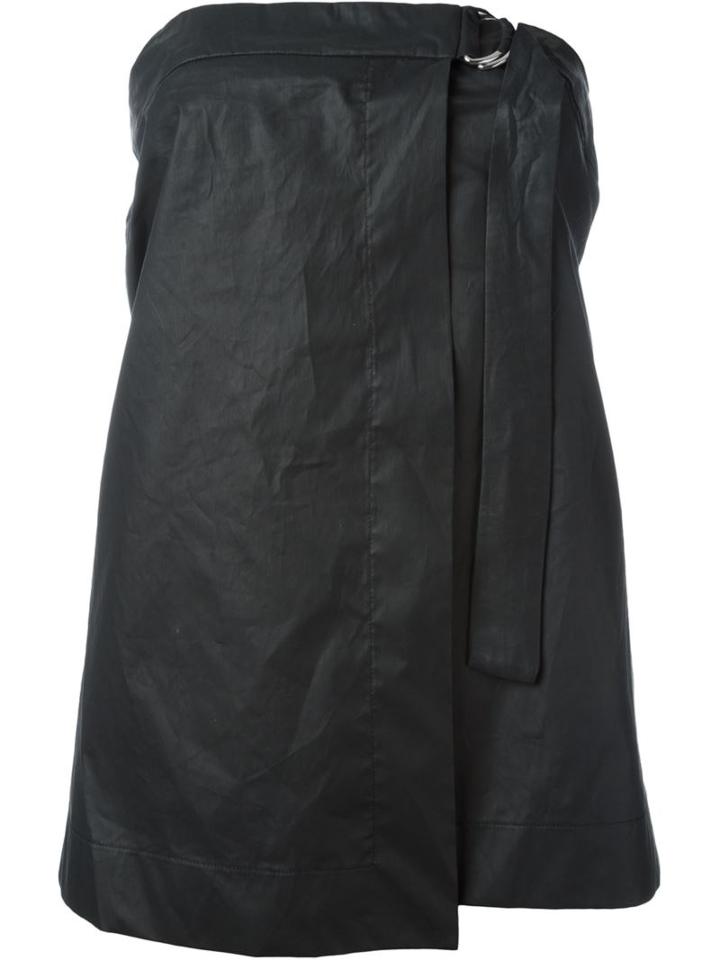 Erika Cavallini Strapless Buckle Strap Top, Women's, Size: 44, Black, Cotton
