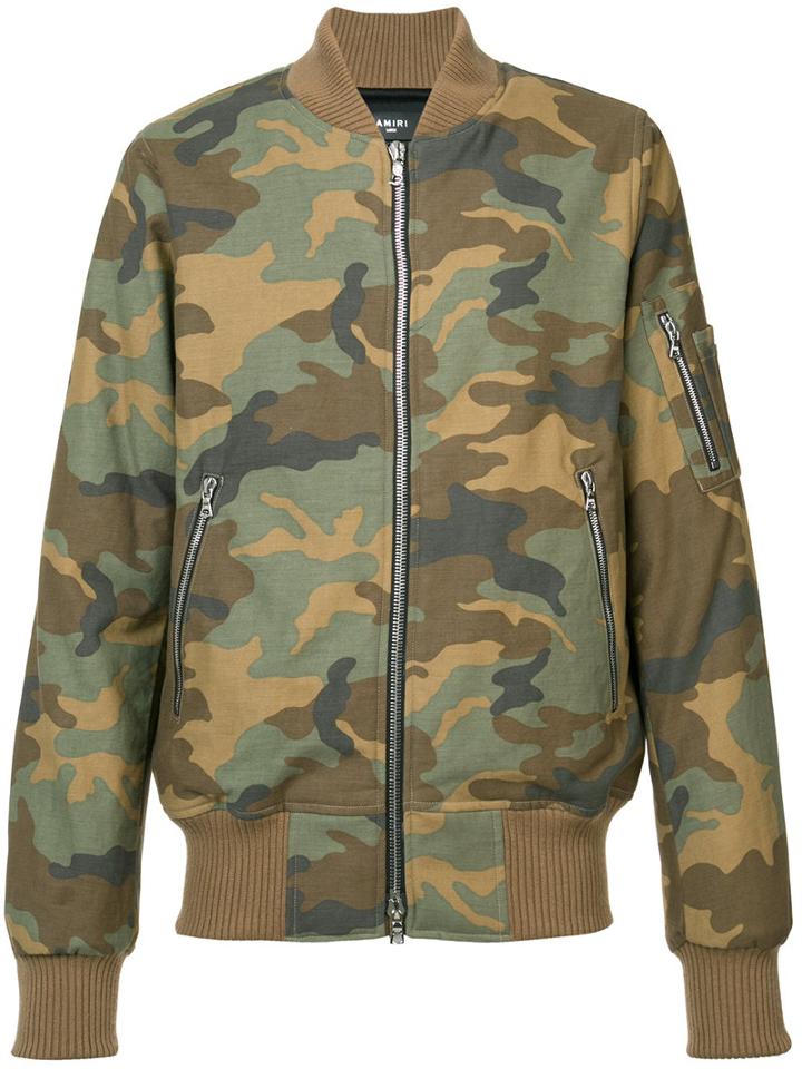 Amiri - Camouflage Jacket - Men - Silk/cotton/acetate - M, Nude/neutrals, Silk/cotton/acetate