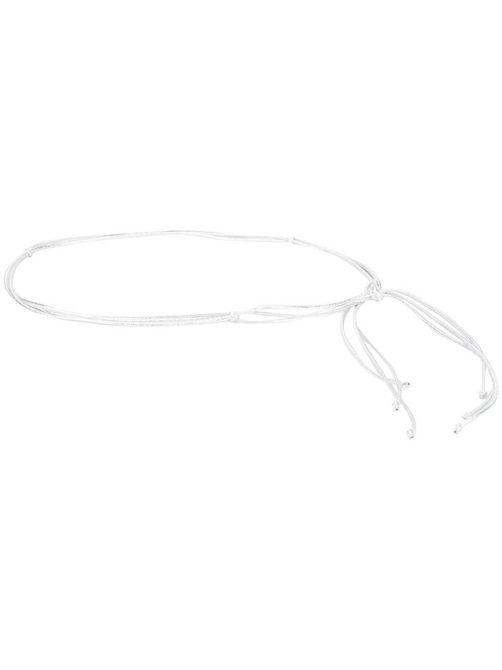 Almarosafur - Knot Belt - Women - Leather - One Size, Women's, Grey, Leather