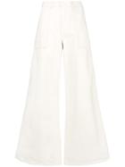 Ganni Oversize Flared Jeans - Nude & Neutrals