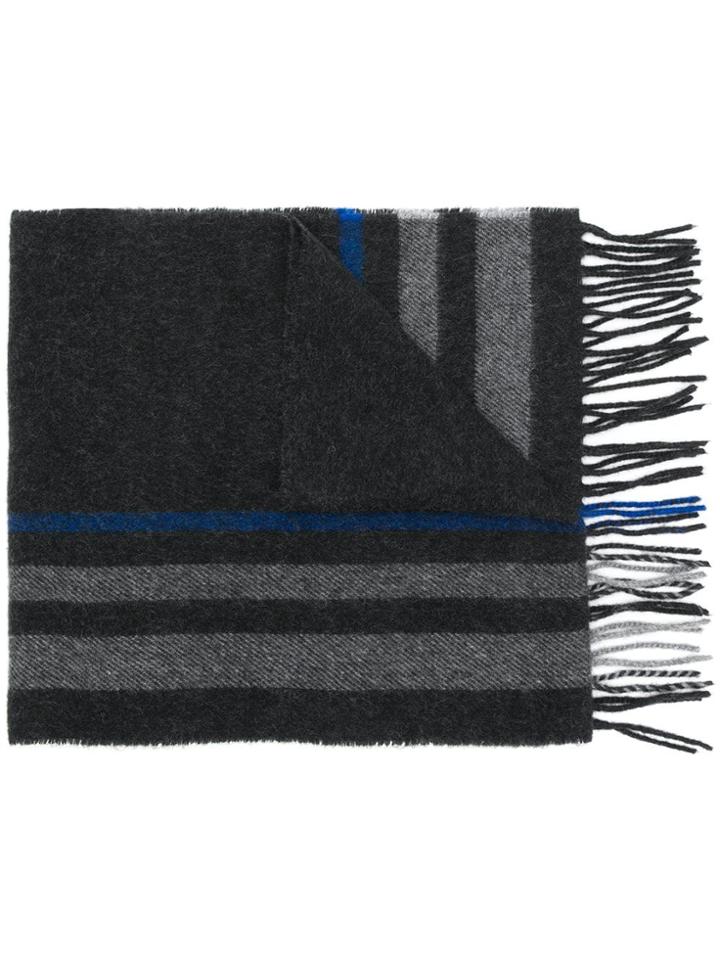 Woolrich Checked Scarf - Black
