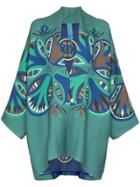 Rianna + Nina Agnes Print Wool Jacket - Green