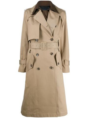 Eudon Choi Belted Two-tone Trench Coat - Neutrals