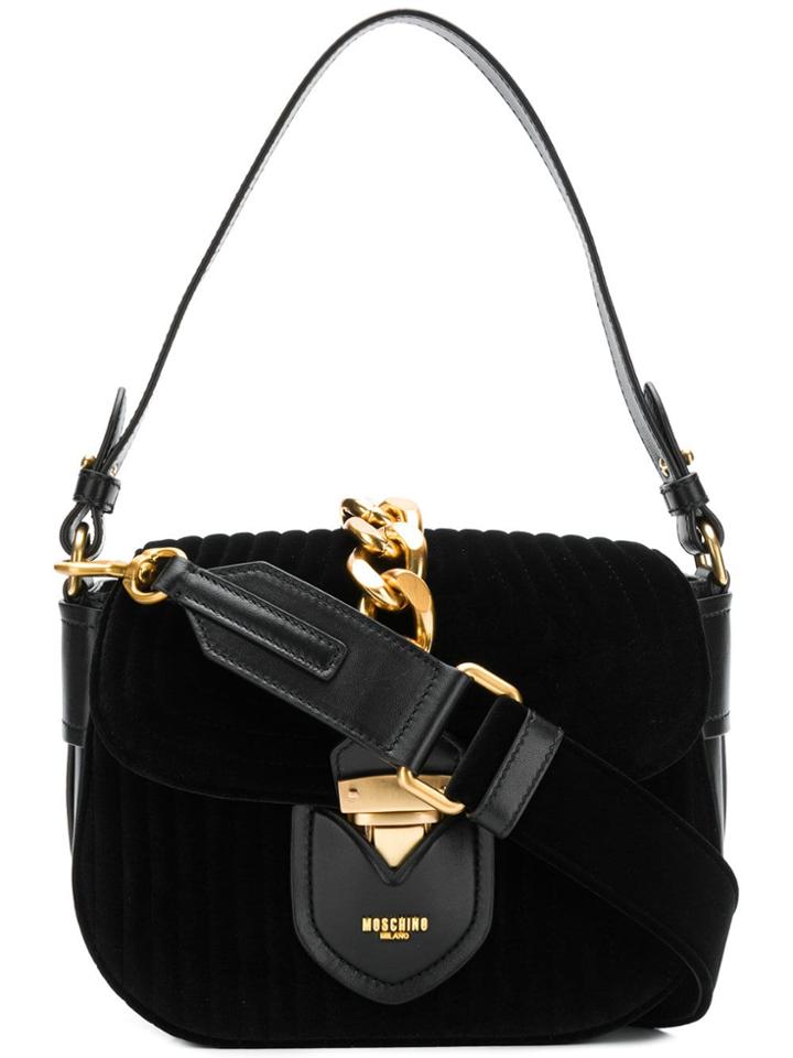 Moschino Chain Trim Handbag - Black
