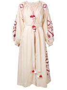 March 11 - 'flower Pixel' Dress - Women - Linen/flax - S, Nude/neutrals, Linen/flax