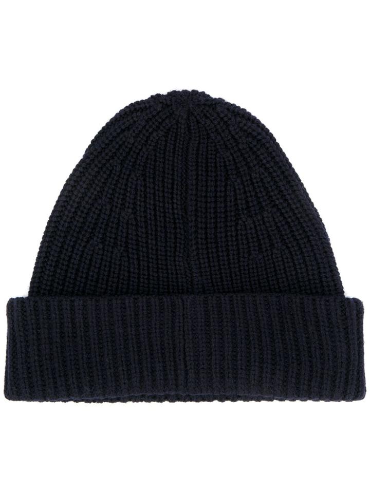 Filippa-k Ribbed Knit Beanie Hat - Blue