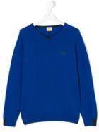 Armani Junior - Classic Logo Pullover - Kids - Cotton/wool - 14 Yrs, Blue