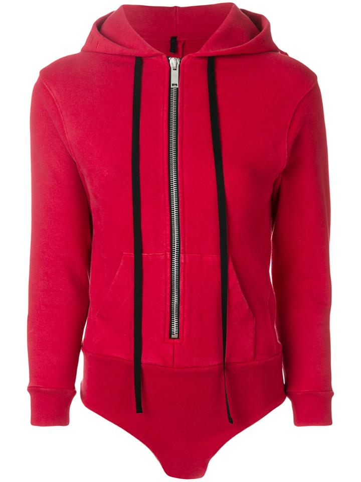 Unravel Project Zip Body Hoodie - Red