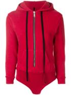 Unravel Project Zip Body Hoodie - Red