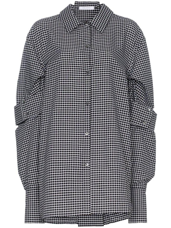 Delada Double Sleeve Check Cotton Shirt - Unavailable