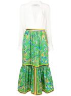 Philosophy Di Lorenzo Serafini Contrast Print Dress - Green